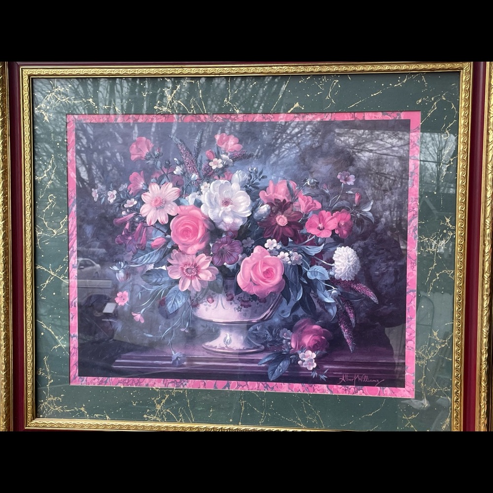 2 large flower art wall decor